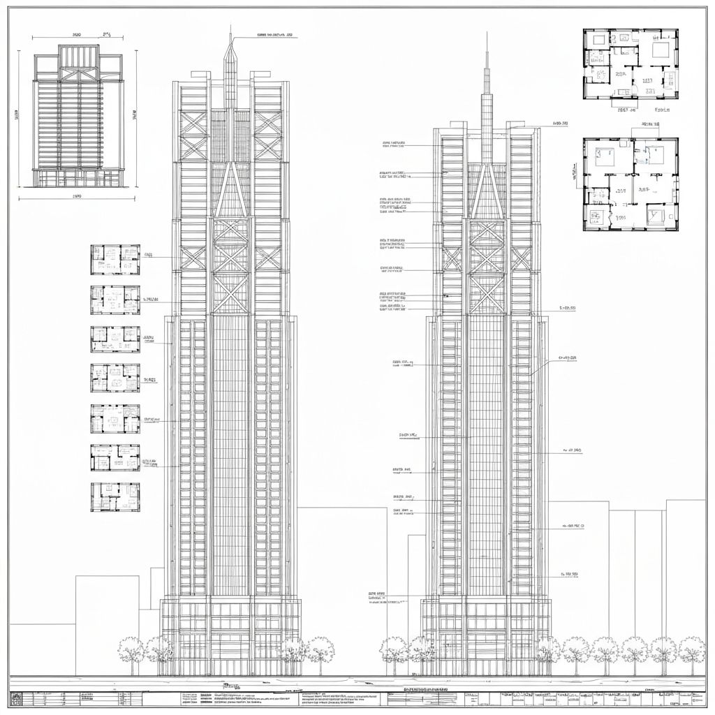 Meridian Tower construction phase 1