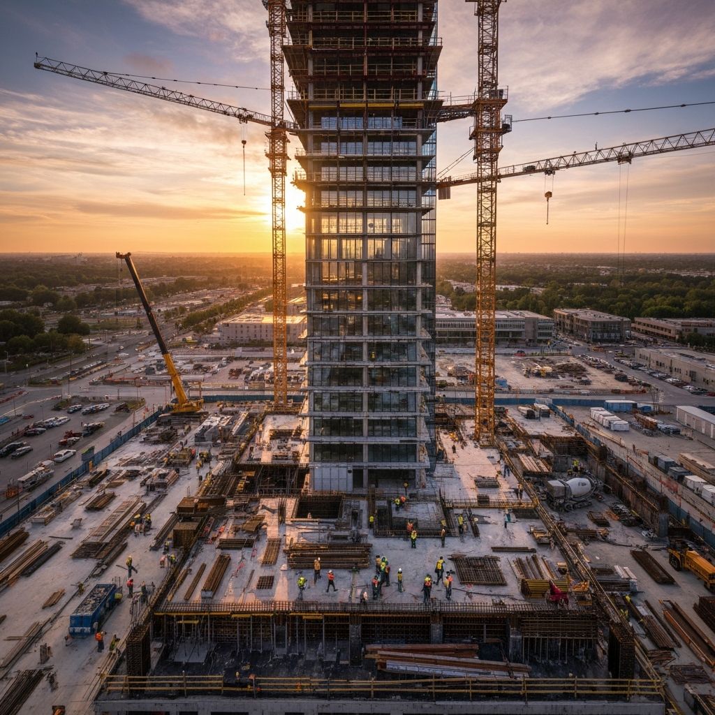 Modern construction site